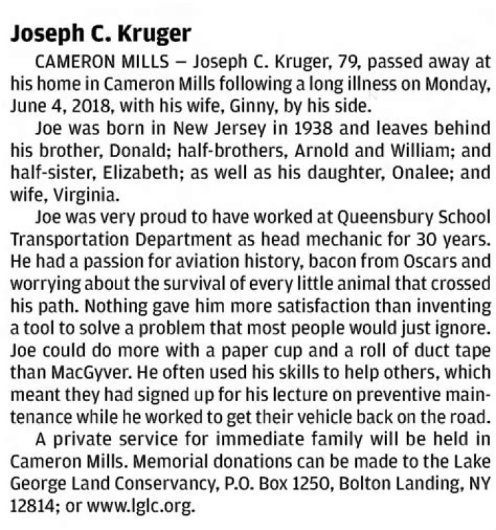 In Memoriam: John Kruger Obituary